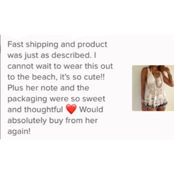 Last M then sold out! New Bohemian Gorgeous Bikini Cover Up Tank Top - Picture 7 of 7